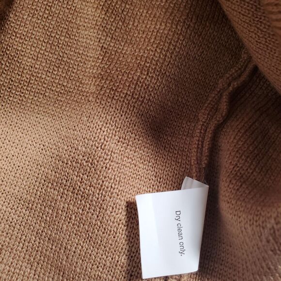 J Crew Women's Sweater Small Brown Merino Wool Long Sleeve Full Zip Classic - Picture 6 of 9